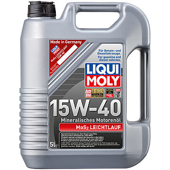 Минеральное моторное масло MoS2 Leichtlauf 15W-40 - 5 л